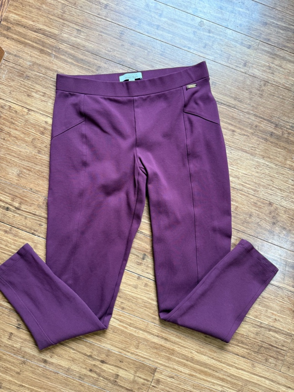 Ellen Tracy Plum Ponte Skinny Pants